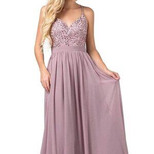 NWT Dancing Queen 2571 Prom Dress Brown in Size XS